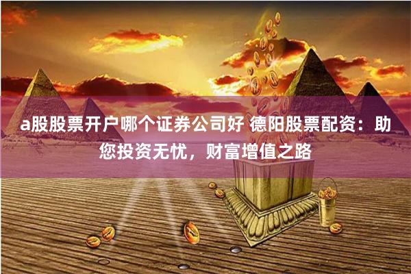 a股股票開戶哪個證券公司好 德陽股票配資：助您投資無憂，財富增值之路